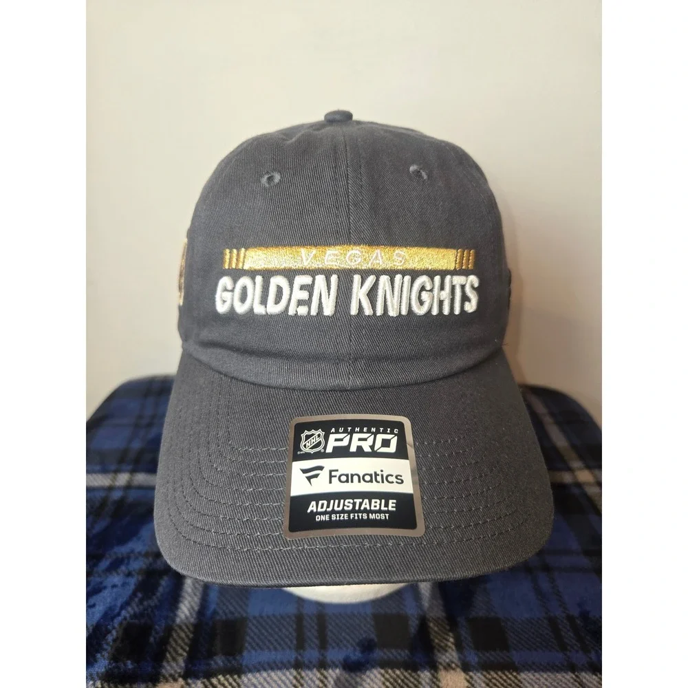 Vegas Golden Knights Fanatics NHL Authentic Pro Adjustable Hat Charcoal Gray NWT